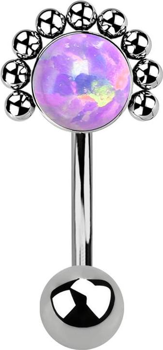 Actual product image Star Piercing Saddle Rose Gold Shield Zig Zag Fountain (without brass, Titanium G23)
