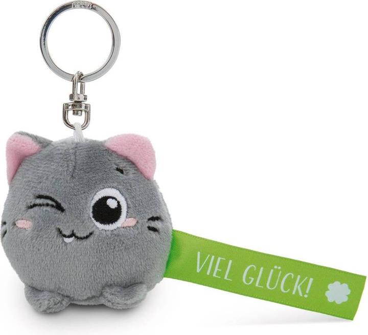 Magni NICI Schlüsselanhänger Katze Viel Glück! grün 5cm