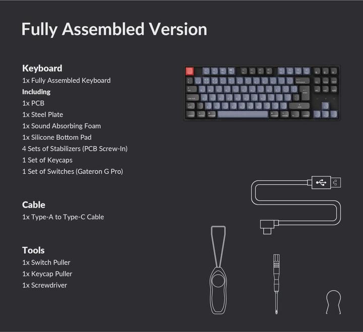 Produktbild Keychron K8 Pro (CH, Kabelgebunden, Kabellos)