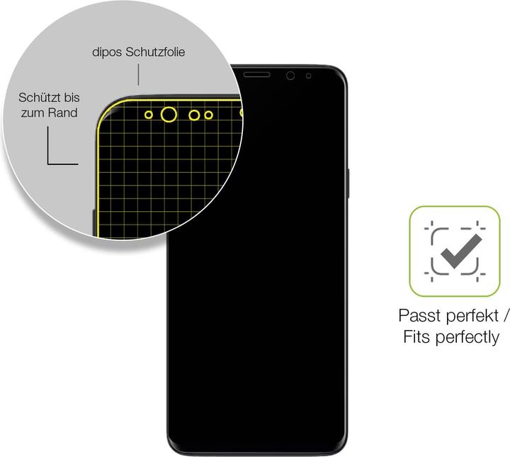 Produktbild Dipos Full Cover Schutzfolie Matt (1 Stück, Samsung Galaxy S9+)
