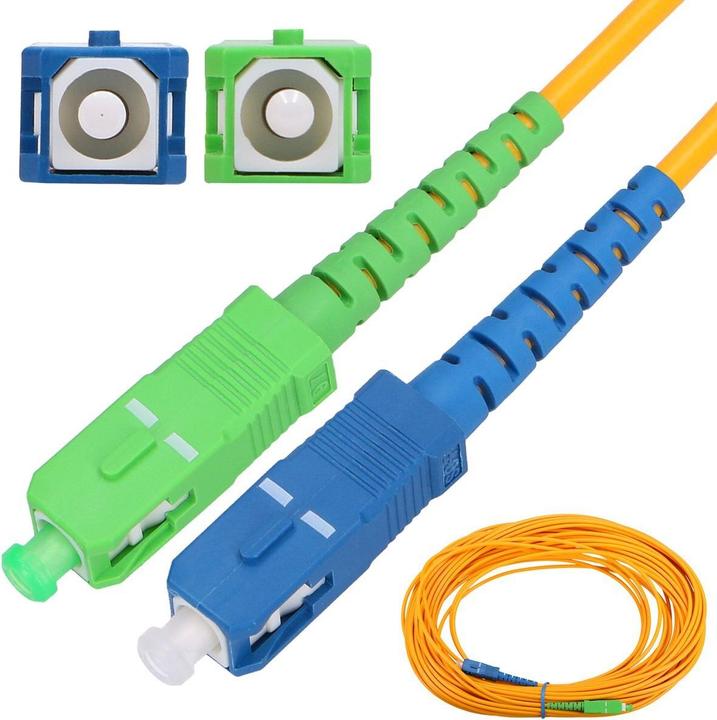 Actual product image Extralink SC/UPC-SC/APC | Patchcord | Jednomodowy, Simplex, 3mm, 10m (CAT6e, 10 m)