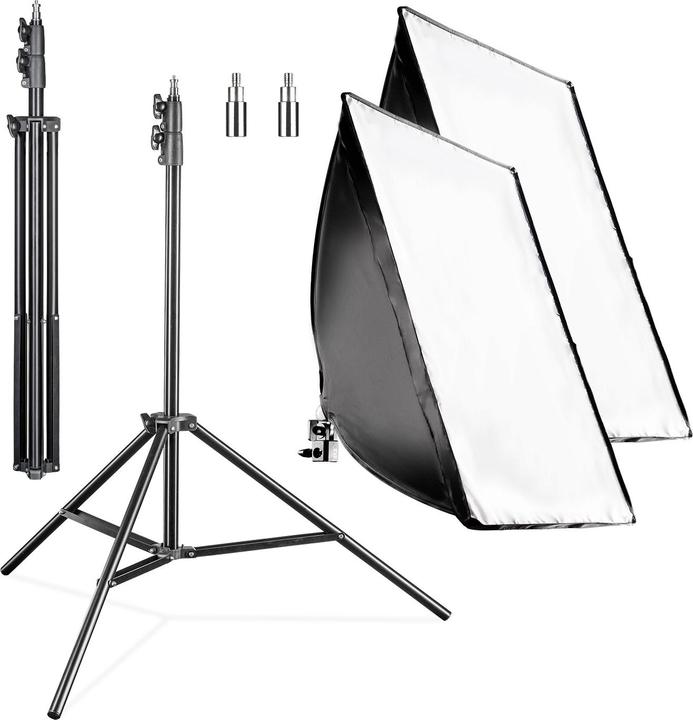 Produktbild Wiltec 2x Softbox mit 2x Lampenstativ LED Studioleuchte Fotostudio (Softbox)