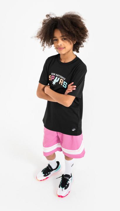 Actual product image Tarmak Kinder Basketball Shorts NBA - SH900 rosa