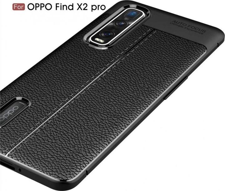 Actual product image Screenguard Oppo Find X2 Pro Case Leather Design TPU Cover (Oppo Find X2 Pro)