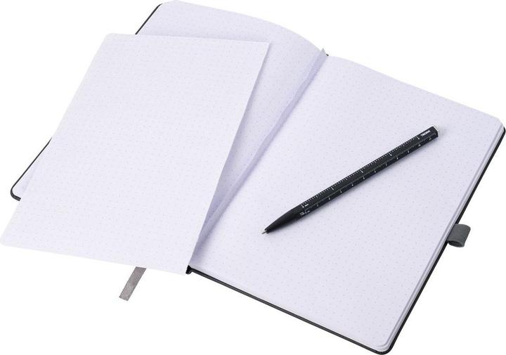 Produktbild Troika SLIMPAD A5 Notizblock A5 inkl. Kugelschreiber, schwarz (A5, Speziallineatur, Harter Einband)