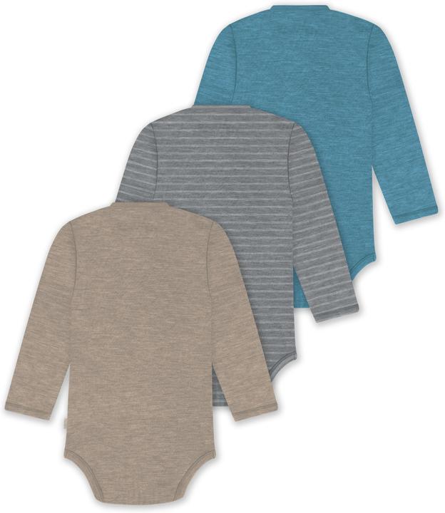 Image du produit Normani Lot de 3 body bébé emmailloté manches longues body Toddler en laine mérinos - 9357 (62)