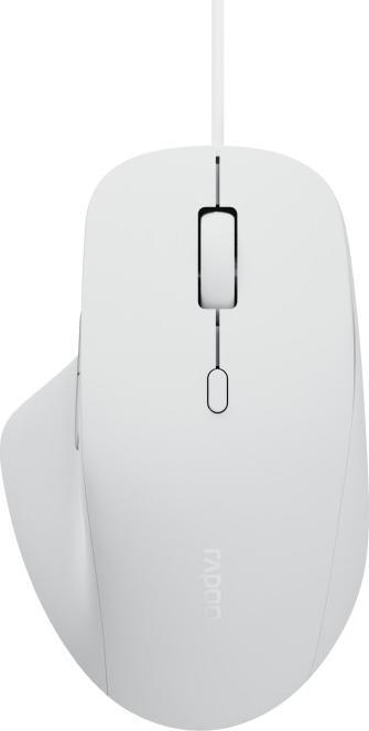 Rapoo N500 White Wired Optical Silent Mouse (Cable)