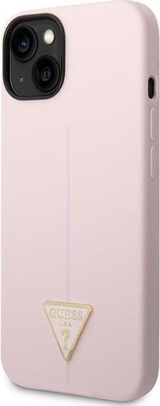 Actual product image Guess GUHCP14SSLTGU iPhone 14 6.1" fioletowy/purple hardcase Silicone Triangle (Apple iPhone 14, Apple iPhone 15, Apple iPhone 13)