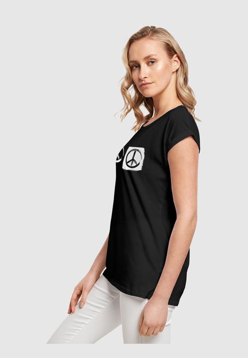 Immagine prodotto Merchcode Donna Peace - Maglietta a spalla estesa nera Double Peace - 161413 (S)