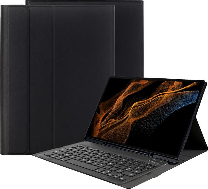 Produktbild Samsung Galaxy Tab S8 Ultra hoes met toetsenbord - QWERTZ toetsenbord Zwart (DE, Galaxy Tab S8 Ultra)