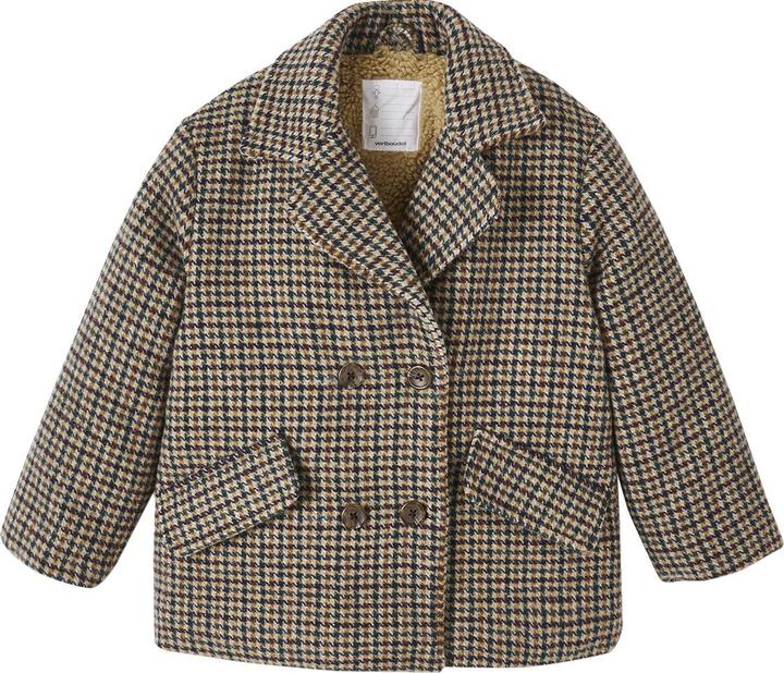 Produktbild Vertbaudet Karierte Mädchen Jacke mit Teddyfleece-Futter, Wattierung Recycling-Polyester (140)