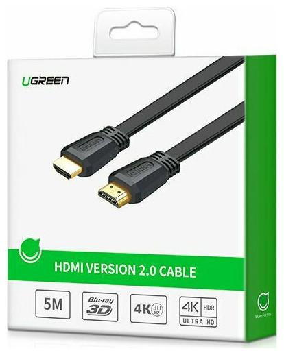 Image du produit Ugreen HDMI 2.0 bande plate 4K 1080p plaqué or (3 m, HDMI)