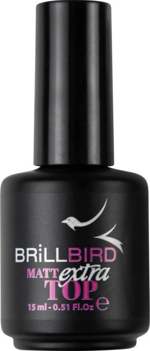 Actual product image BrillBird Matt Extra Top 15ml