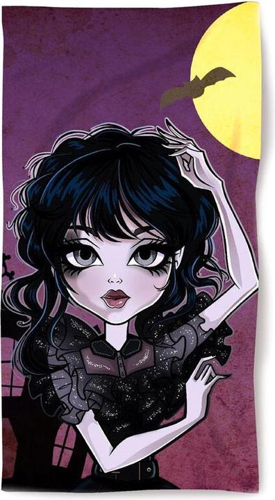 Aurora Gothic Girl microfibre beach towel (70 x 140 cm)