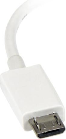 Actual product image StarTech Micro USB to USB OTG Adapter male / female - Micro USB to USB cable 12cm - On The Go cable - White (0.12 m, USB 2.0)