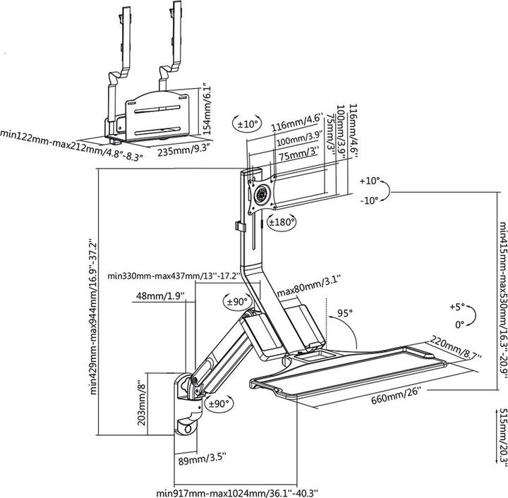Produktbild Maclean MC-838 (Wand, 32")