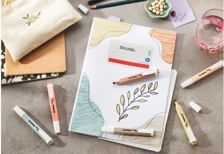 Produktbild STABILO Textmarker (Schlammgrün, Sienna, Beige, Erdgrün, Umbra, warmes grau, 4 mm, 6 x)
