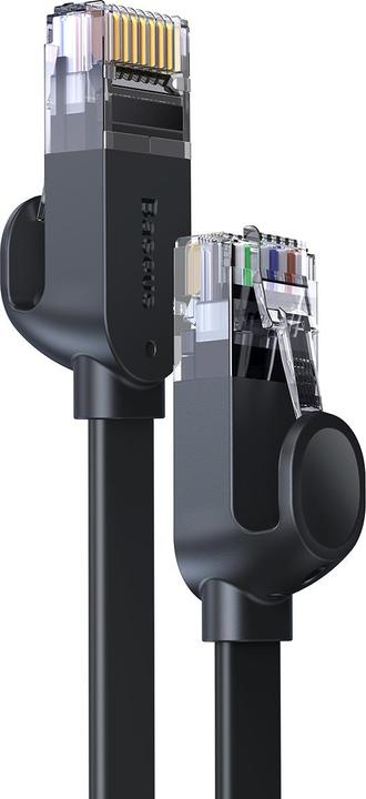 Actual product image Baseus High Speed Six types of RJ45 Gigabit network cable (flat cable)15m Black (UTP, CAT6, 15 m)