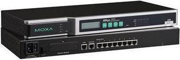 Actual product image Moxa NPORT 6610-8 - 8-port RS-232 to Ethernet secure device server, 100 to 240 VAC input (RJ45 (1x))