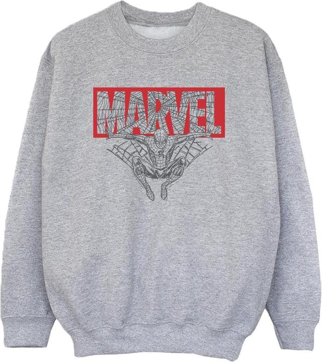 Spider Man Logo Red Sweatshirt Jungen