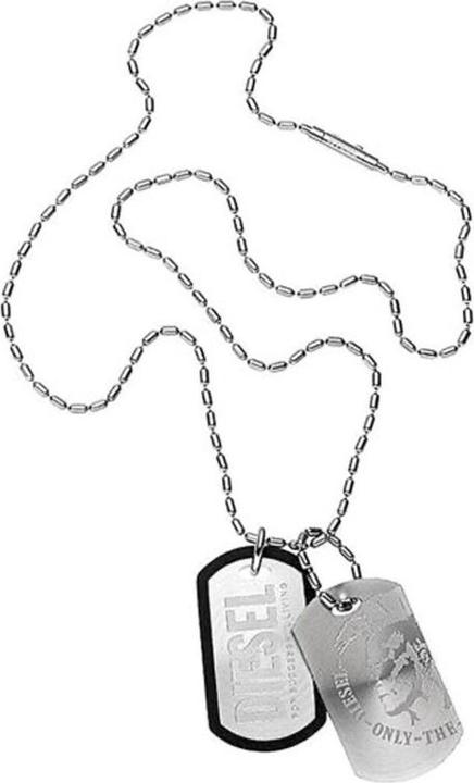 Diesel Double Dogtags (Edelstahl, 60 cm)