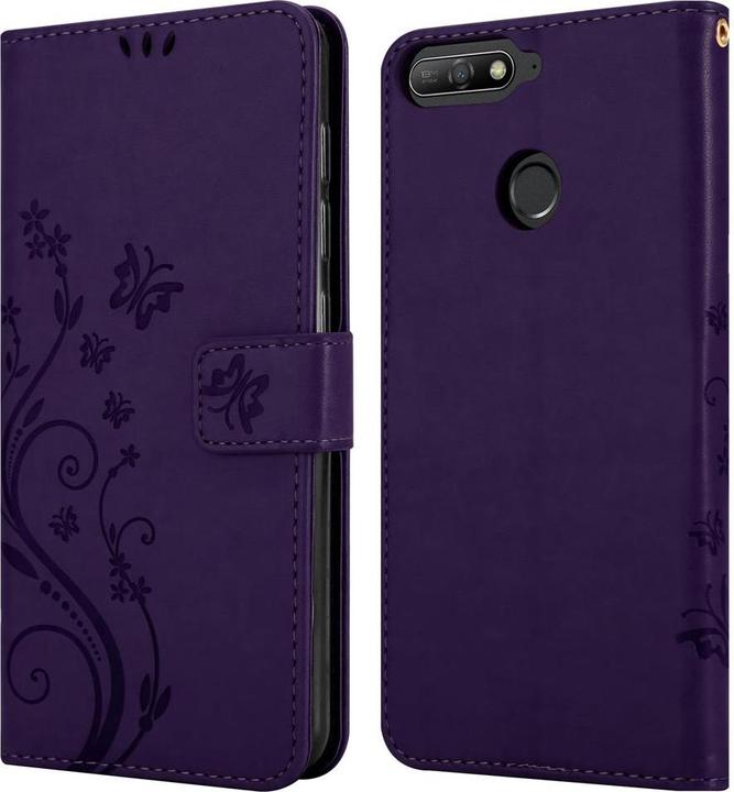 Produktbild Cadorabo Flower Book Hülle (LG Q7a, Huawei Y6 Prime (2018))