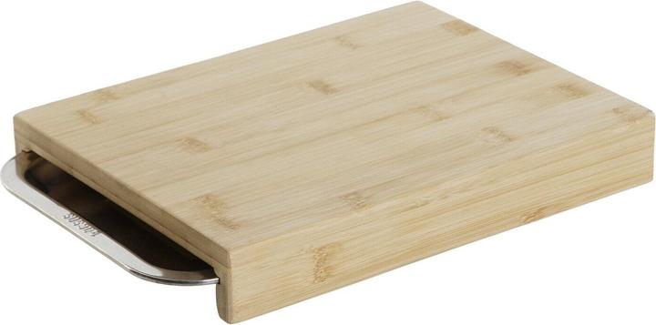 DKD Home Decor Schneidebrett natürlich Bambus Edelstahl 28 x 21,5 x 4,2 cm