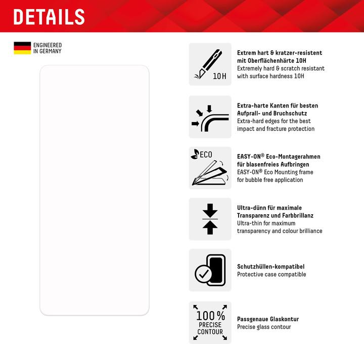 Actual product image Displex Real Glass, 2D Panzerglas + Handyhülle (1 Piece, Google Pixel 8 Pro)