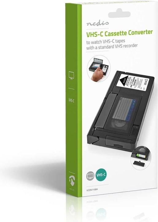 Image du produit Nedis Convertisseur VHS : VHS-C en VHS Plug and Play Noir