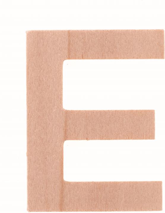 Glorex Lettre E, hauteur 6cm, FSC