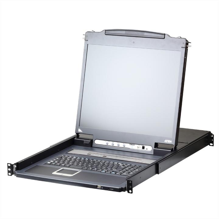 Image du produit Aten CL5708IN CH Commutateur KVM over IP 8 ports 19" LCD (PS/2-USB VGA) Disposition CH
