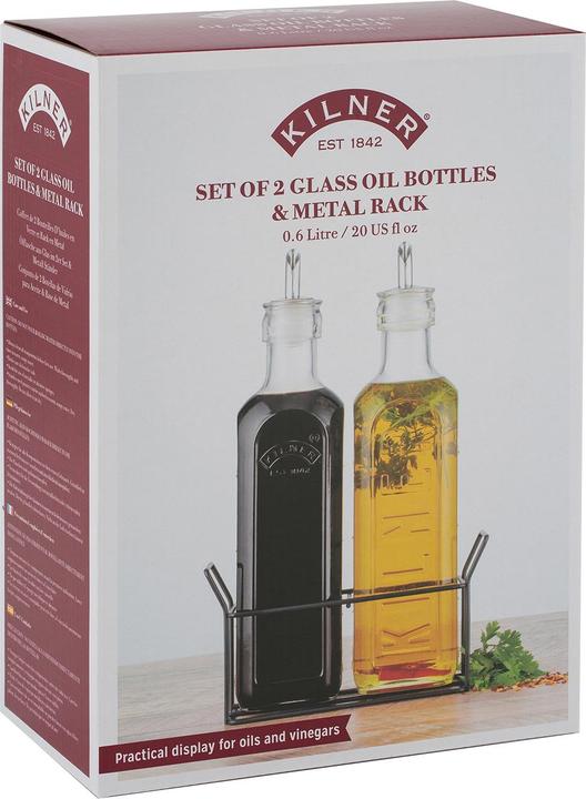 Productafbeelding Kilner 0025.028 Set van 2 Olie-infusiesets 0,6L, glas (600 ml)
