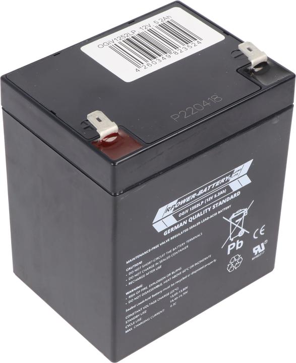 Actual product image RPower OGiV1252LP 12V 5,2Ah Longlife Bleiakku AGM Blei Gel Akku (12 V, 5.20 Ah)