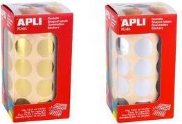 Produktbild Apli Sticker "Rund", auf Rolle, gold aus Papier, nicht ablösbar, 59 vorperforierte Blätter pro