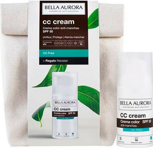 Actual product image Bella Aurora Bella Aur. Solar Antimanchas Cc Oil Free Spf50 30 ml Neceser (Sun cream face, SPF 50, 30 ml)