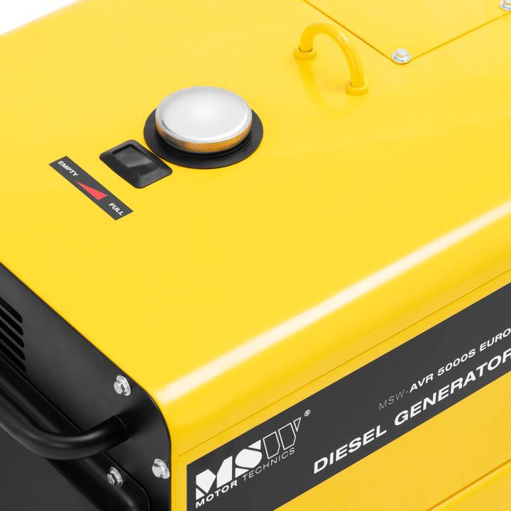 Produktbild MSW Notstromaggregat Diesel Stromerzeuger 4250/5000 W 16 L 240/400 V AVR Euro 5 (5000 W, 16 l)
