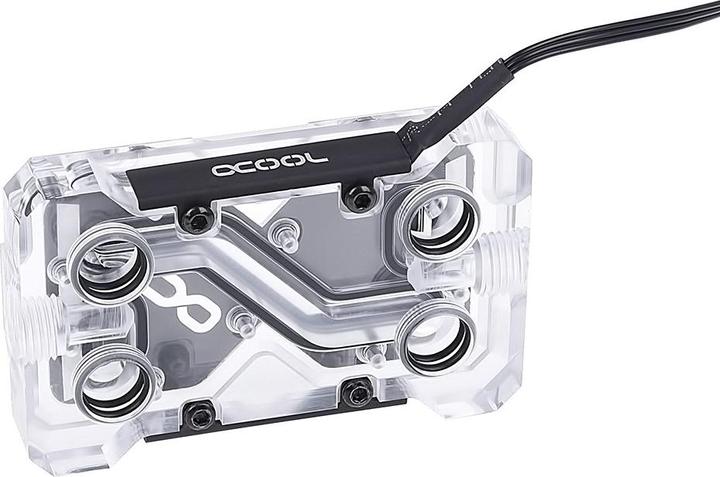 Actual product image Alphacool GPX SLI Connector Dual - Plexi - Addressable RGB - 3 PCI-E Space