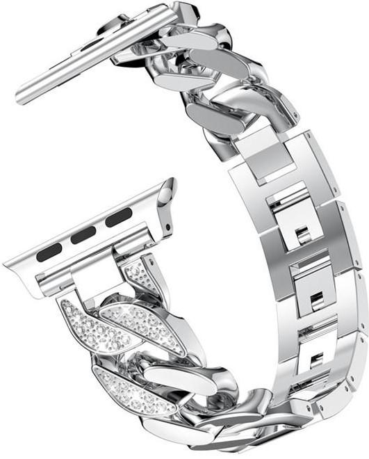 Actual product image PhoneLook Bracelet en acier Diamond Loop avec strass luxueux à grosses boucles 42 mm / 44 mm (44 mm, Aluminium)