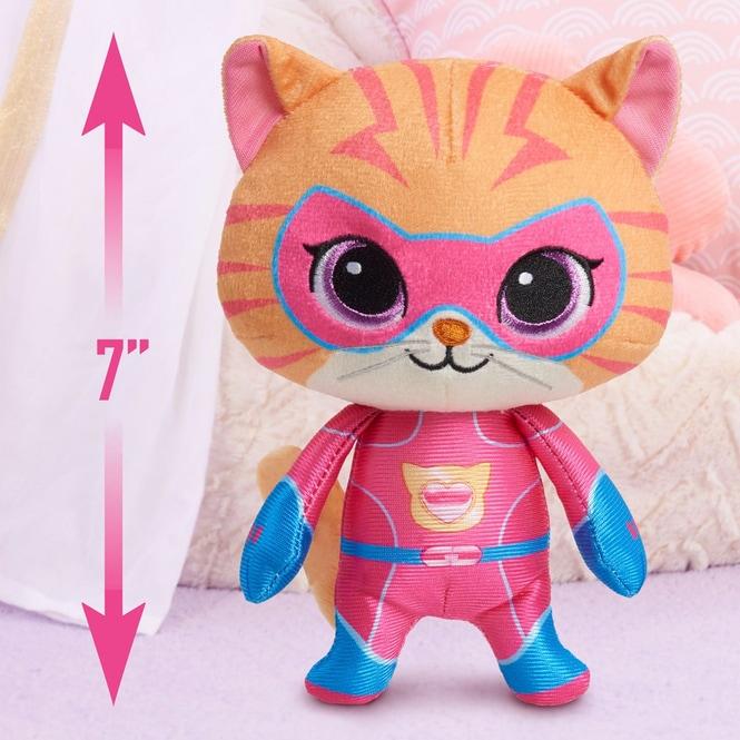 Actual product image Just Play Disney Junior SuperKitties 6.5-inch Small Plush Stuffed Animal, Bitsy, Kitten, Kids Toys f (20 cm)