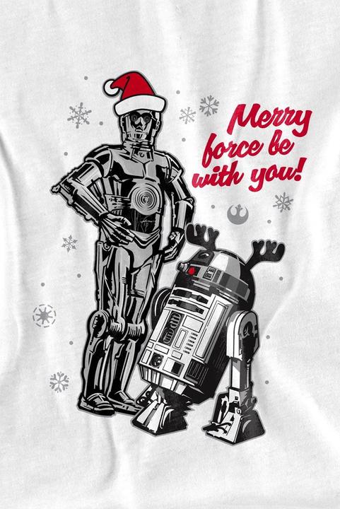 Immagine prodotto Star Wars Merry Christmas Droids Maglietta Uomo (XL)
