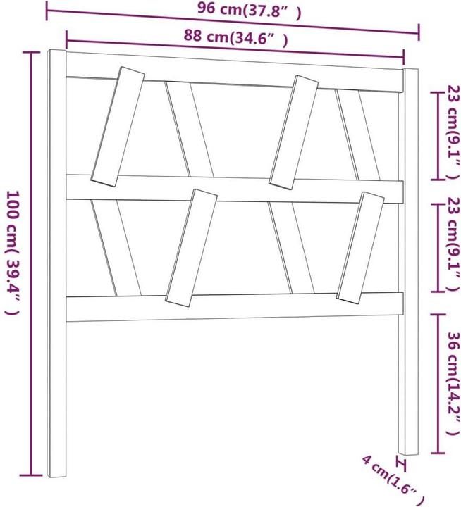 Produktbild VidaXL Lamech (96 x 4 x 100 cm)