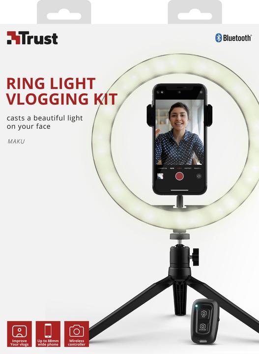 Produktbild Trust Smartphone-Stativ Maku Ringlicht-VLogging-Set (Ringleuchte)