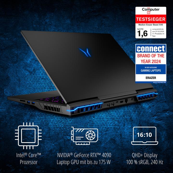 Actual product image Medion Erazer Beast X40 i9 32 N W11H 30035230 (17.01", Intel Core i9-13900HX, 64 GB, 2000 GB, DE)