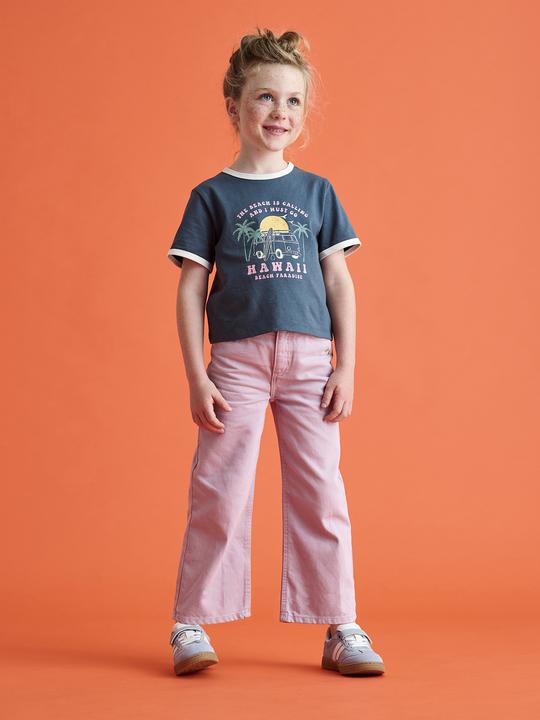 Actual product image Vertbaudet Weite Mädchen Hose mit Blumenstickerei (158)