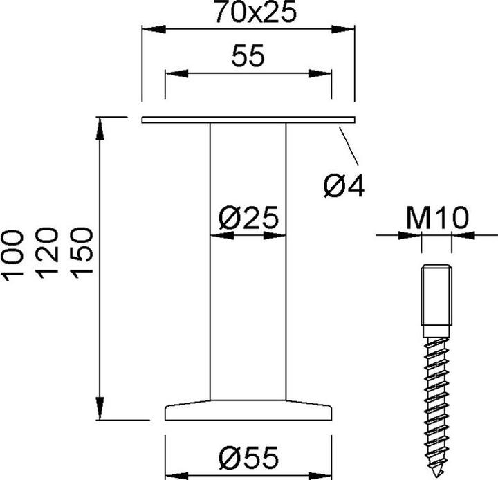 Actual product image Kws Partition wall supports 4001 / 4003 (1 pcs.)