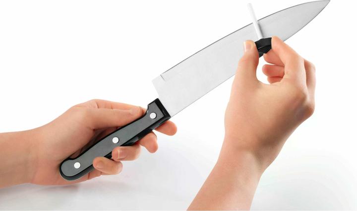 Actual product image Gourmetmaxx Knife sharpener 6.4 cm, anthracite/black, detail colour