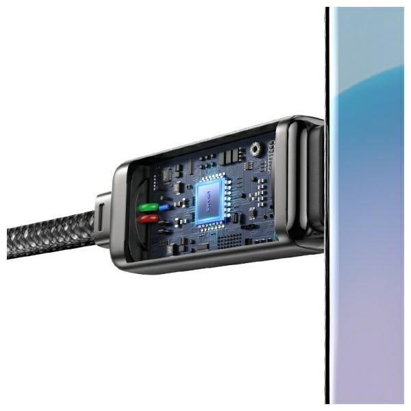 Actual product image Usams USB-C to USB-C Cable 100W 1.2m Zinc Alloy Fast Charging Data Cable Meteor Series SJ744USB0 (1.20 m, 100 W)