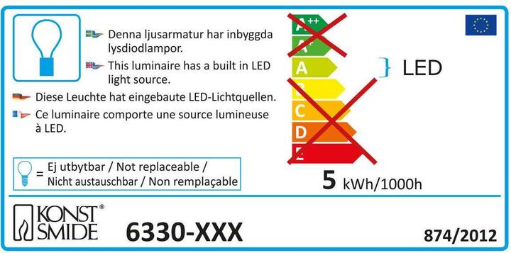 Energie-Label Konstsmide LED Lichterkette mit Farbwechsel (4.90 m)