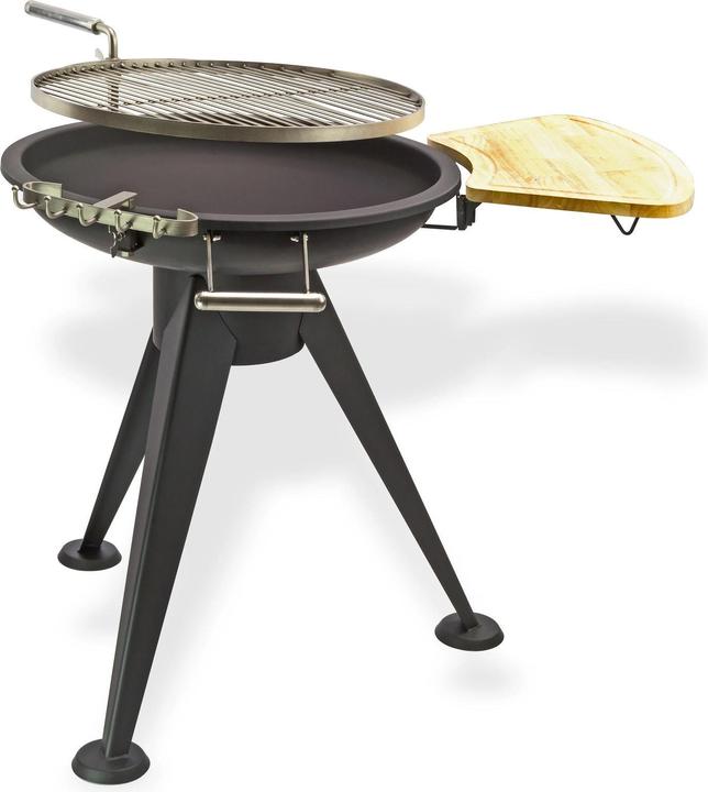 Image du produit Dema Barbecue au charbon de bois Barbecue rond Grille tournante en acier inoxydable (75 cm)