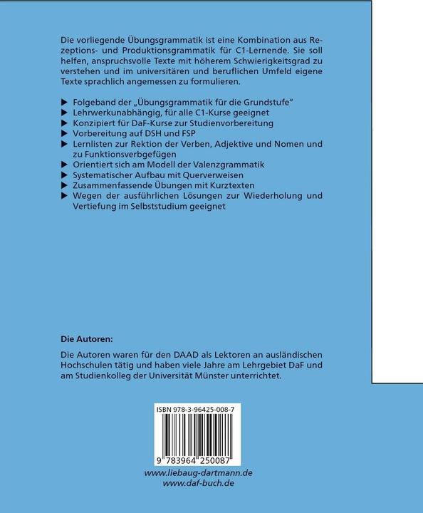Produktbild Die Blaue. Übungsgrammatik für C1 (Deutsch, Erhard G Heilmann, Helmut Röller, Friedrich Clamer, 2022)